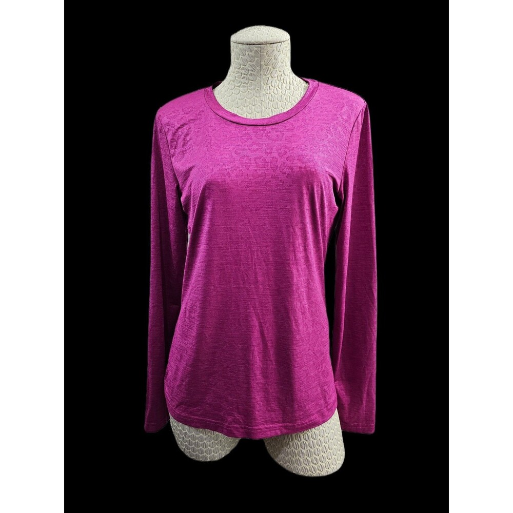 VINTAGE Ariat LS Cheetah Print‎ Long Sleeve Slinky Tee T-Shirt Top large euc